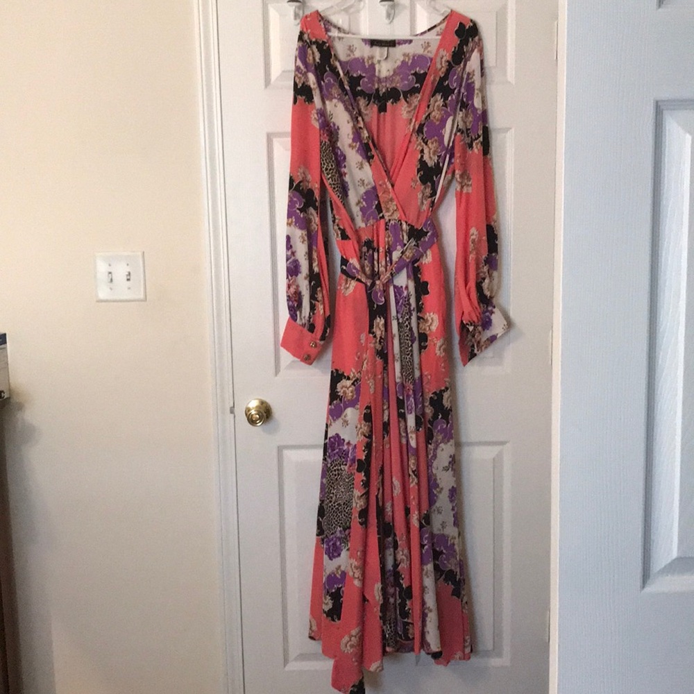 A chic leopard print pink black and purple Maxie